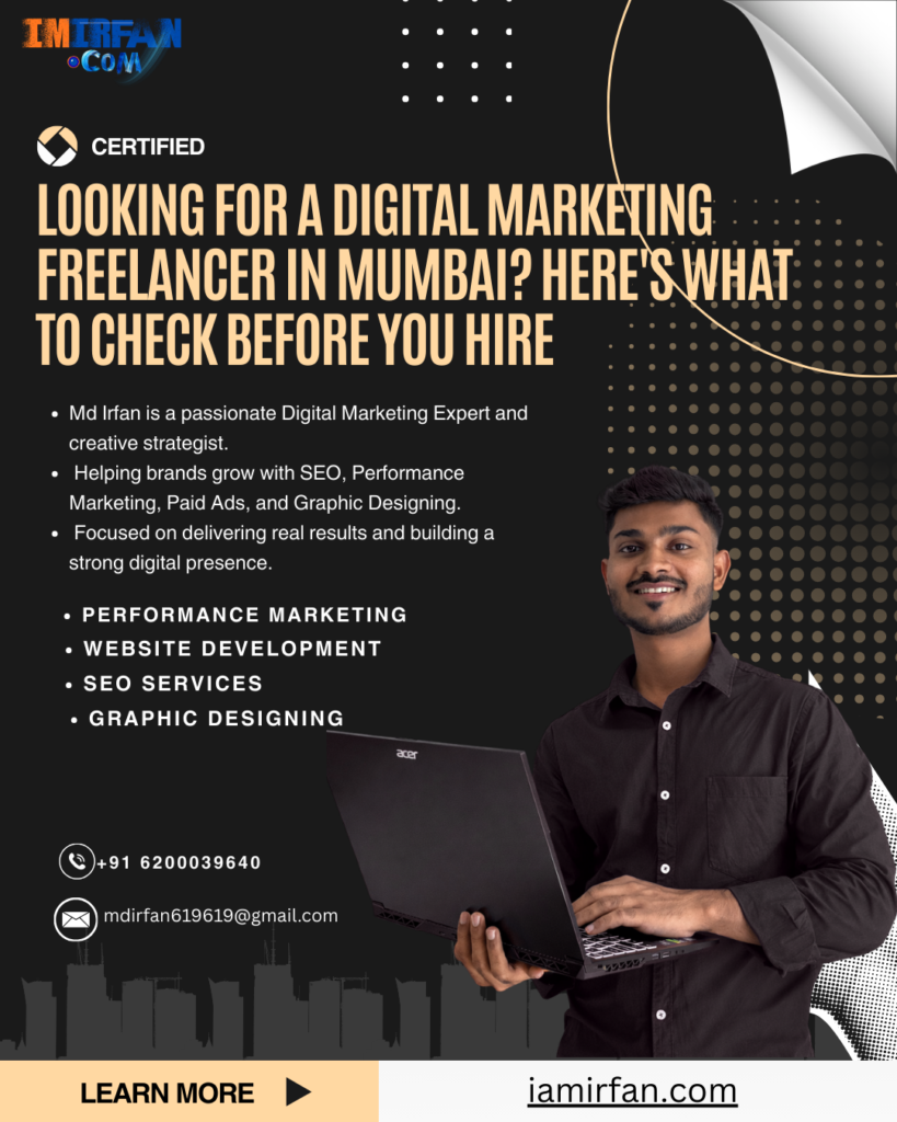 Digital Marketing Freelancer in Mumbai Md Irfan 
